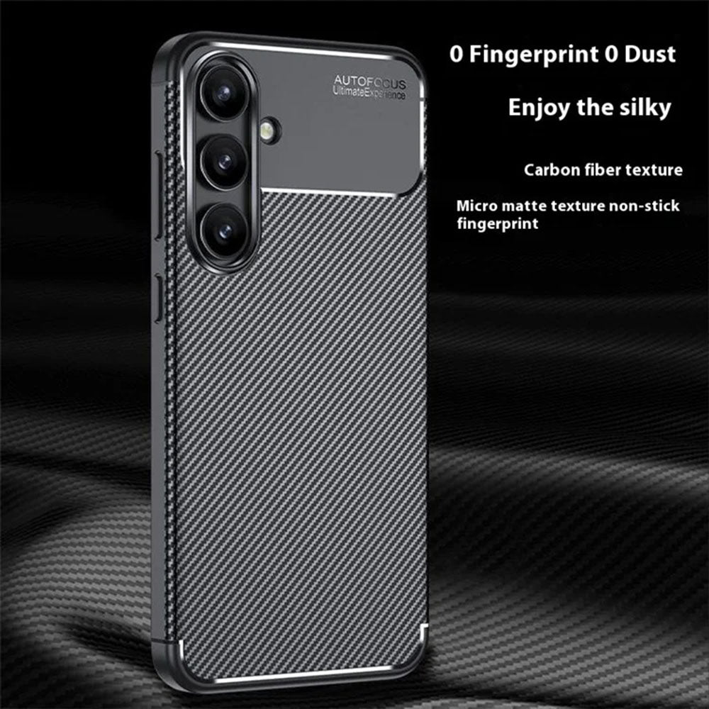 Deksel til Samsung Galaxy S24 FE S721, Techsuit, CarbonFiber, Svart