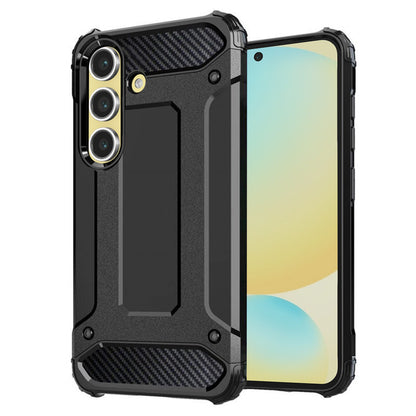 Deksel for Samsung Galaxy S24 FE S721, Techsuit, Hybrid Armor, Svart