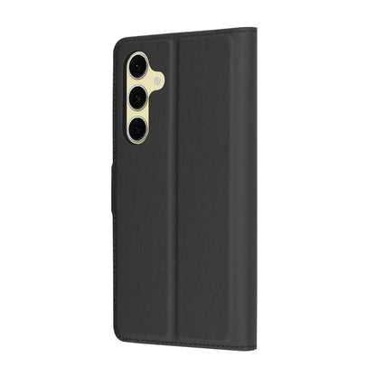 Deksel for Samsung Galaxy S24 FE S721, Techsuit, Leather Folio, Svart