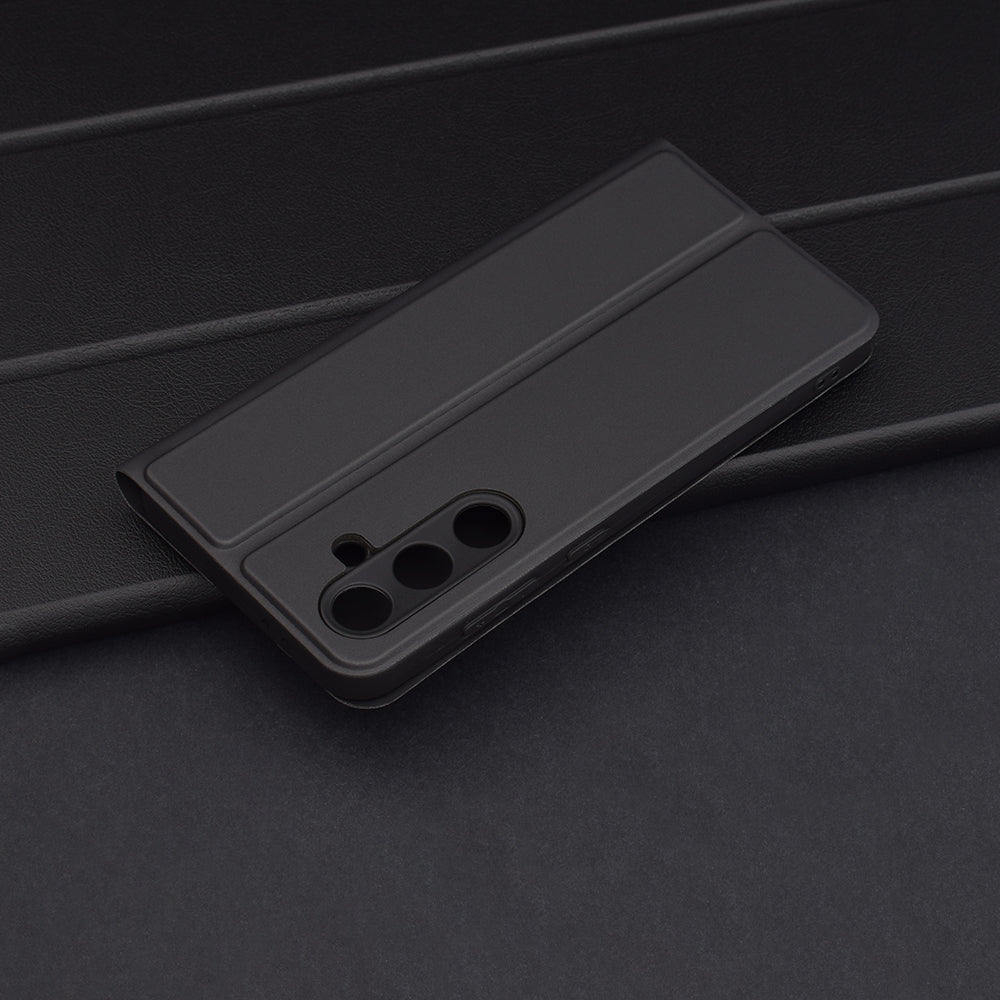 Deksel til Samsung Galaxy S24 FE S721, Techsuit, Magskin Book, Svart