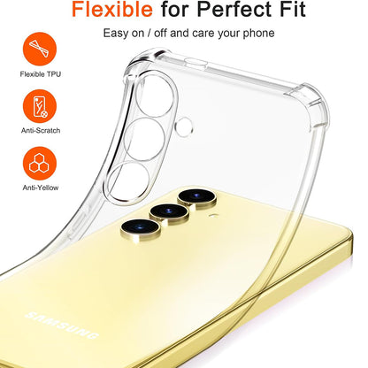 Deksel for Samsung Galaxy S24 FE S721, Techsuit, Støtsikker Klar, Transparent