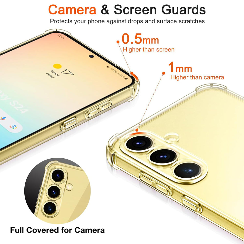 Deksel for Samsung Galaxy S24 FE S721, Techsuit, Støtsikker Klar, Transparent