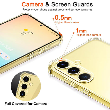 Deksel for Samsung Galaxy S24 FE S721, Techsuit, Støtsikker Klar, Transparent