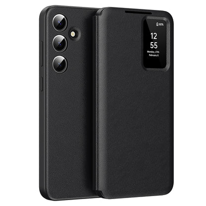 Deksel for Samsung Galaxy S24 FE S721, Techsuit, SmartView, Svart