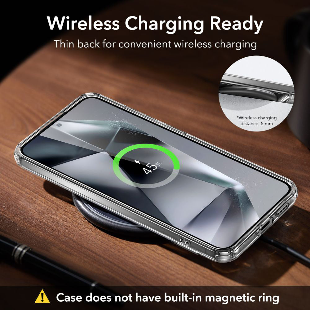 Deksel for Samsung Galaxy S24+ S926, ESR, Air Shield Boost Kickstand, Gjennomsiktig