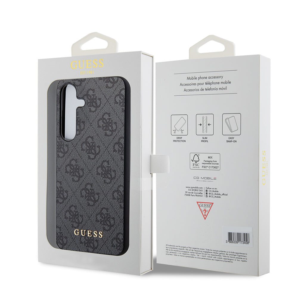 Deksel for Samsung Galaxy S24+ S926, Guess, 4G Metal Gold Logo, Svart