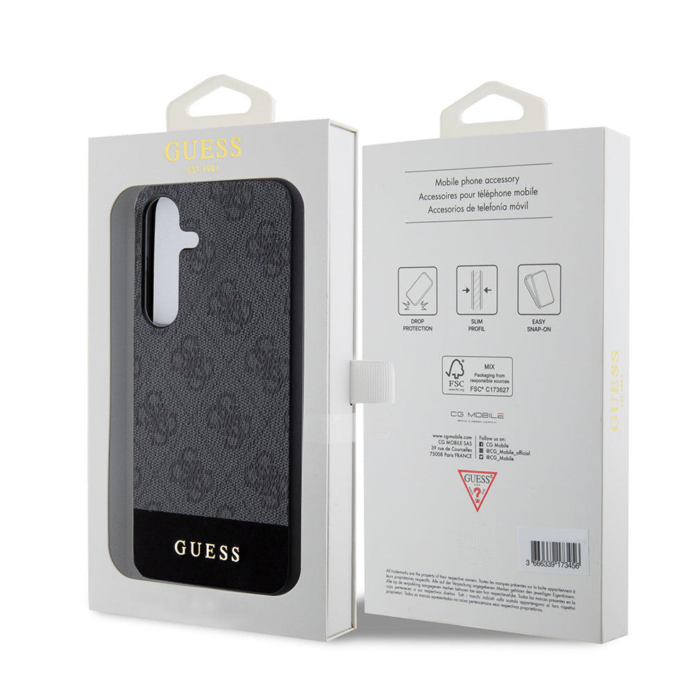 Deksel for Samsung Galaxy S24+ S926, Guess, 4G Stripe, Svart
