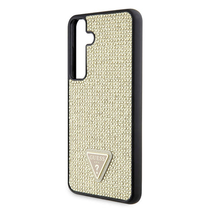 Deksel for Samsung Galaxy S24+ S926, Guess, Rhinestone Triangle Logo, Gull