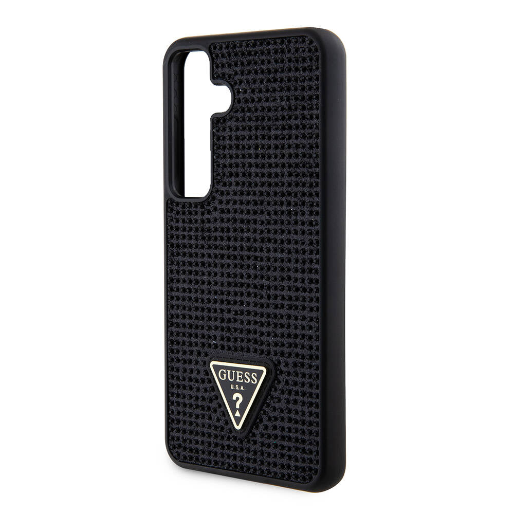 Deksel for Samsung Galaxy S24+ S926, Guess, Rhinestone Triangle Logo, Svart