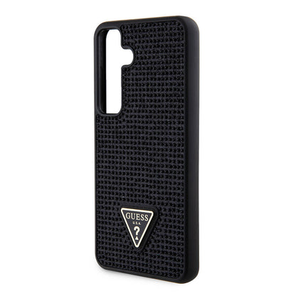 Deksel for Samsung Galaxy S24+ S926, Guess, Rhinestone Triangle Logo, Svart