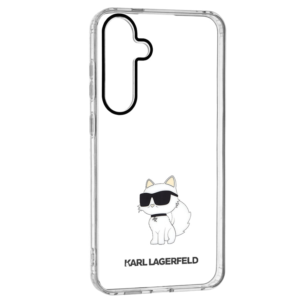 Deksel for Samsung Galaxy S24+ S926, Karl Lagerfeld, IML Luxury Choupette, Gjennomsiktig