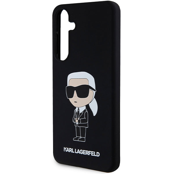 Deksel for Samsung Galaxy S24+ S926, Karl Lagerfeld, Silicone Ikonik NFT, Svart