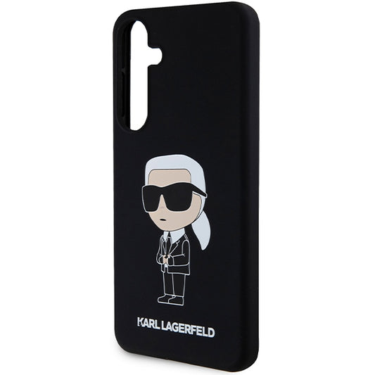 Deksel for Samsung Galaxy S24+ S926, Karl Lagerfeld, Silicone Ikonik NFT, Svart