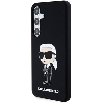 Deksel for Samsung Galaxy S24+ S926, Karl Lagerfeld, Silicone Ikonik NFT, Svart