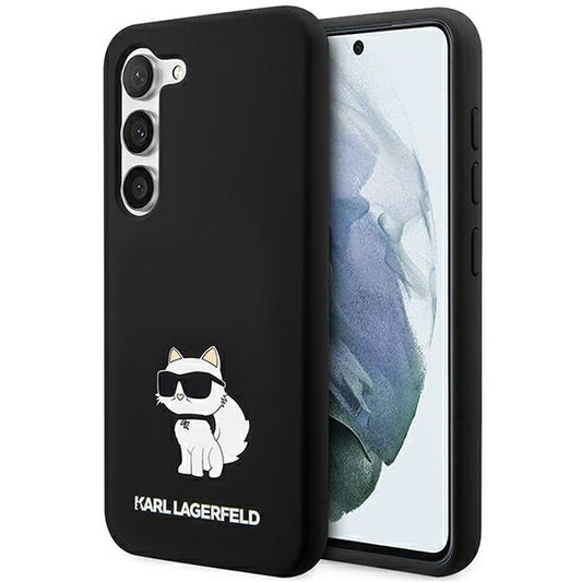 Deksel for Samsung Galaxy S24+ S926, Karl Lagerfeld, Silicone Choupette, Svart