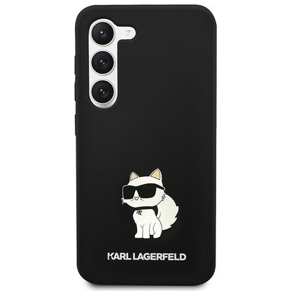 Deksel for Samsung Galaxy S24+ S926, Karl Lagerfeld, Silicone Choupette, Svart