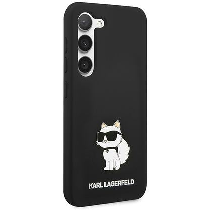 Deksel for Samsung Galaxy S24+ S926, Karl Lagerfeld, Silicone Choupette, Svart