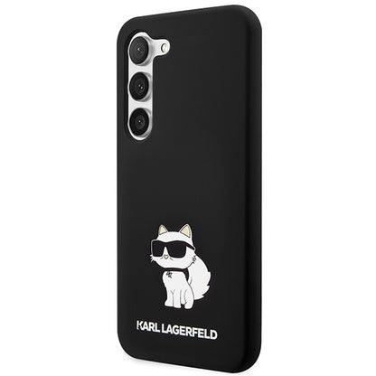 Deksel for Samsung Galaxy S24+ S926, Karl Lagerfeld, Silicone Choupette, Svart