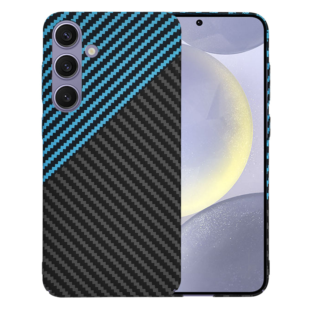 Deksel for Samsung Galaxy S24+ S926, Techsuit, Carbonite FiberShell, Svart Bleu
