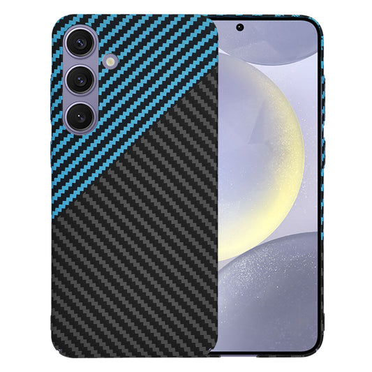 Deksel for Samsung Galaxy S24+ S926, Techsuit, Carbonite FiberShell, Svart Bleu