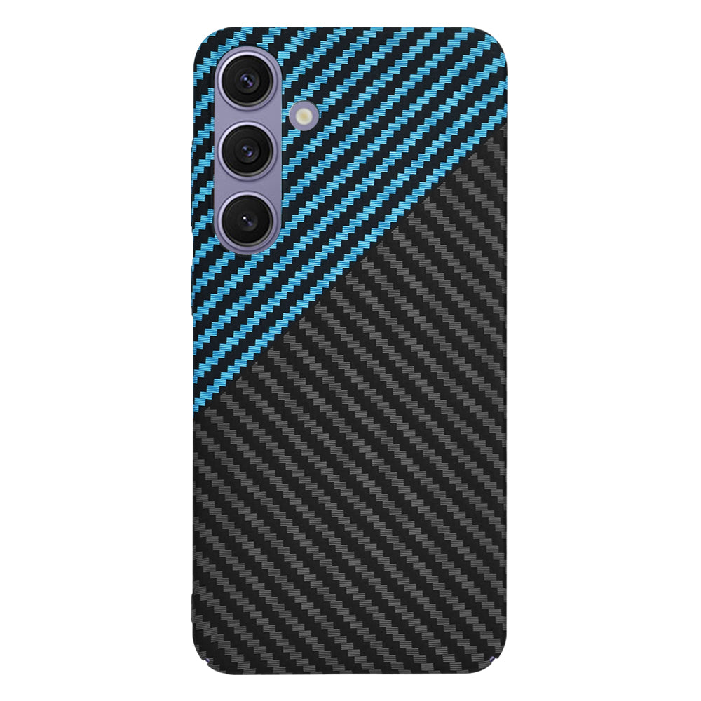 Deksel for Samsung Galaxy S24+ S926, Techsuit, Carbonite FiberShell, Svart Bleu