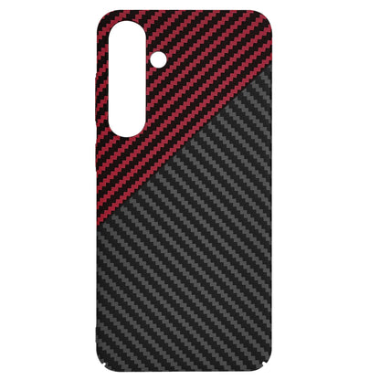 Deksel for Samsung Galaxy S24+ S926, Techsuit, Carbonite FiberShell, Svart Rød