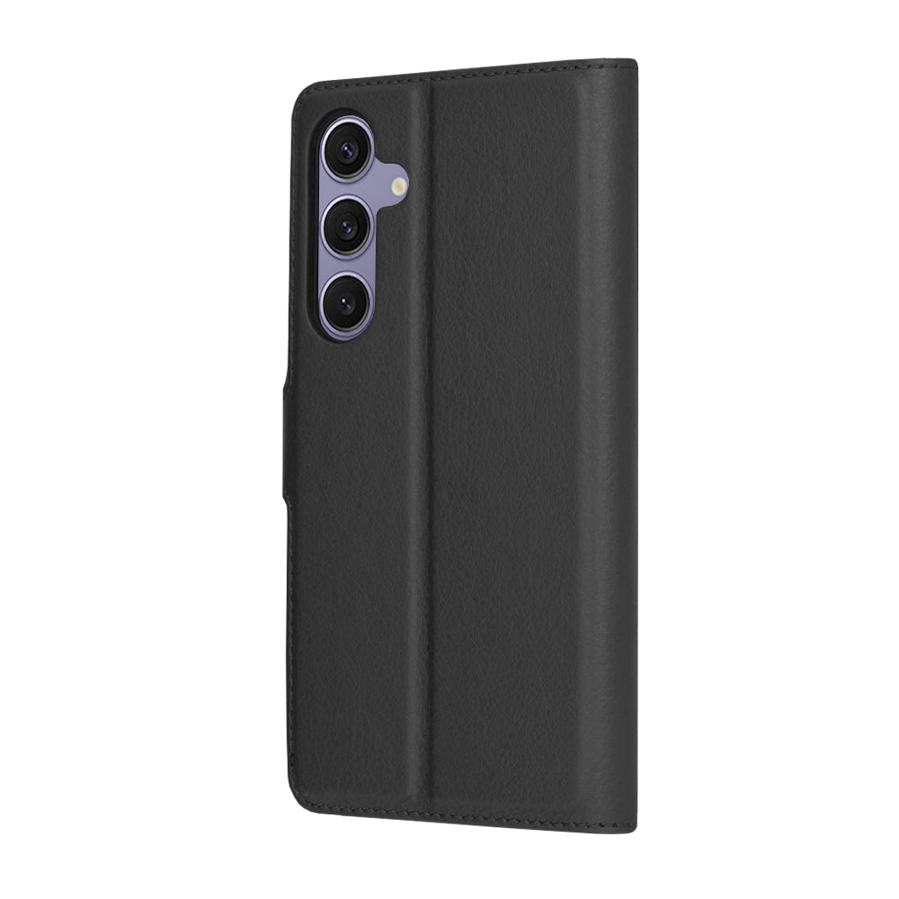 Deksel for Samsung Galaxy S24+ S926, Techsuit, Leather Folio, Svart
