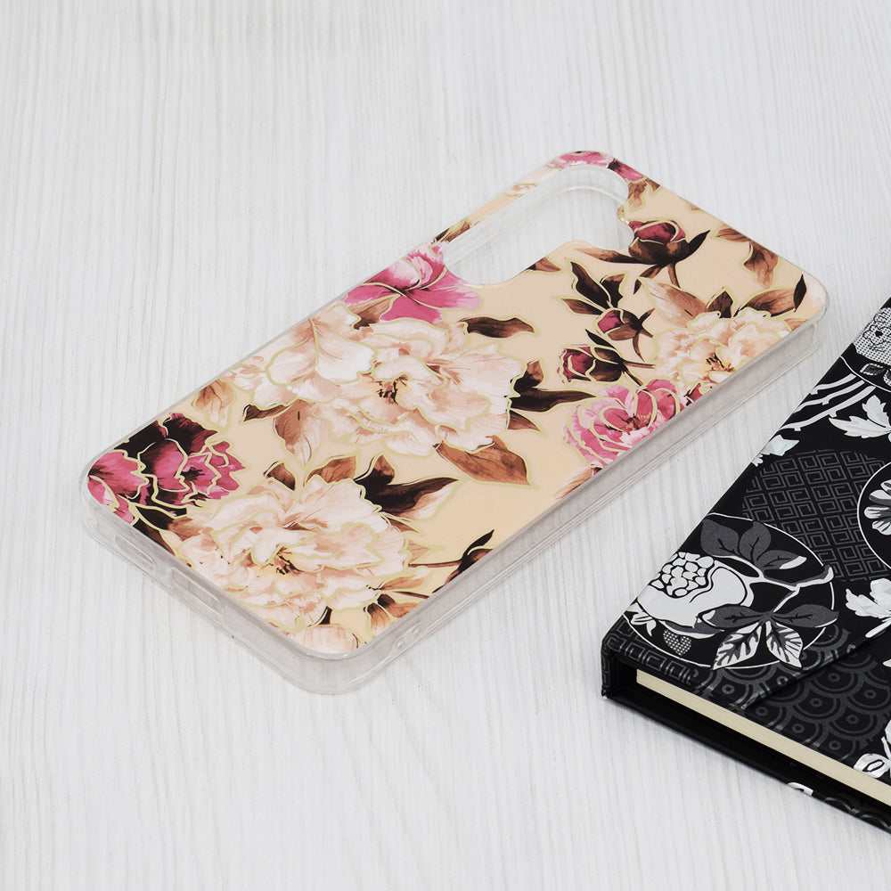 Deksel til Samsung Galaxy S24+ S926, Techsuit, Marble, Beige