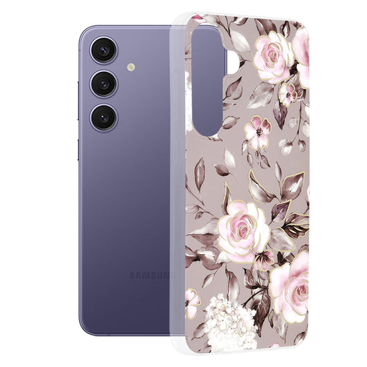 Deksel til Samsung Galaxy S24+ S926, Techsuit, Marble, Grå