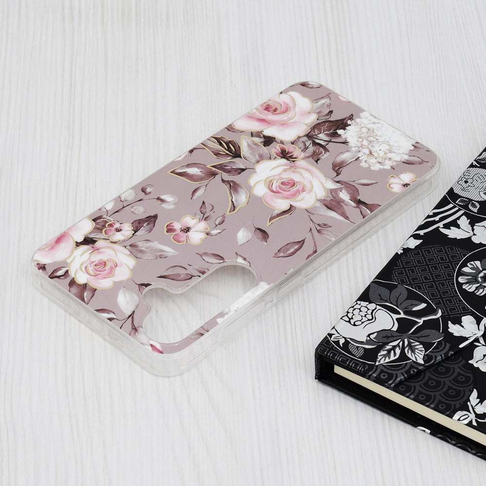 Deksel til Samsung Galaxy S24+ S926, Techsuit, Marble, Grå