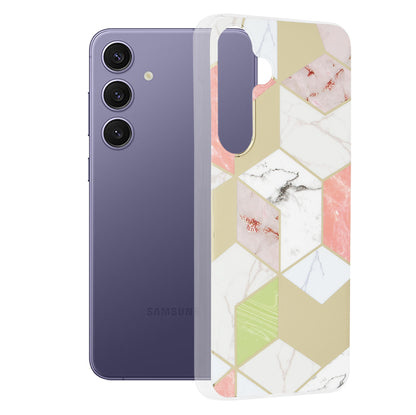 Deksel til Samsung Galaxy S24+ S926, Techsuit, Marble, Lilla