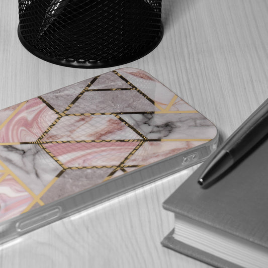Deksel til Samsung Galaxy S24+ S926, Techsuit, Marble, Rosa