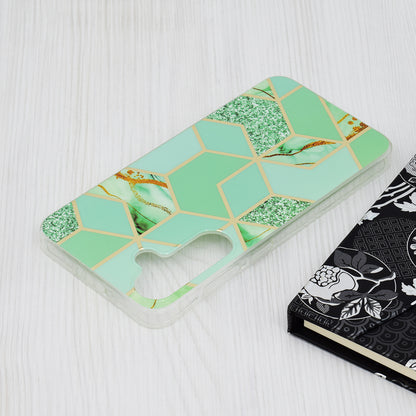 Deksel til Samsung Galaxy S24+ S926, Techsuit, Marble, Grønn