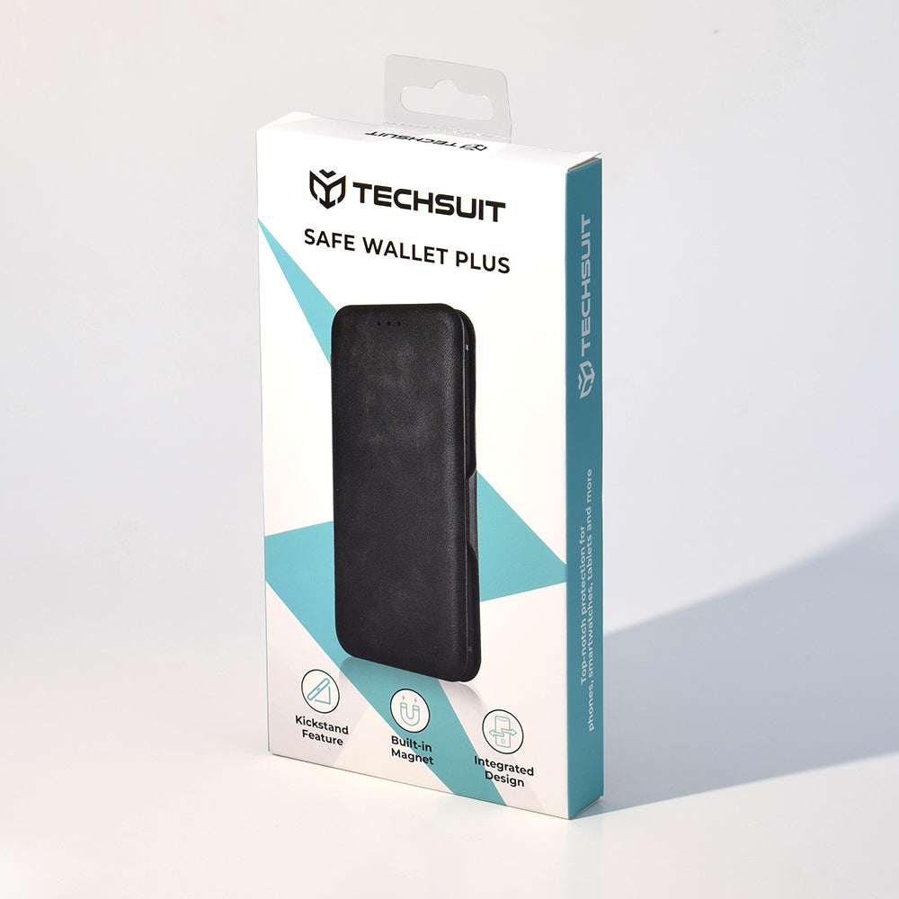 Deksel for Samsung Galaxy S24+ S926, Techsuit, Safe Wallet Plus, Svart