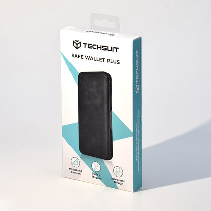 Deksel for Samsung Galaxy S24+ S926, Techsuit, Safe Wallet Plus, Svart