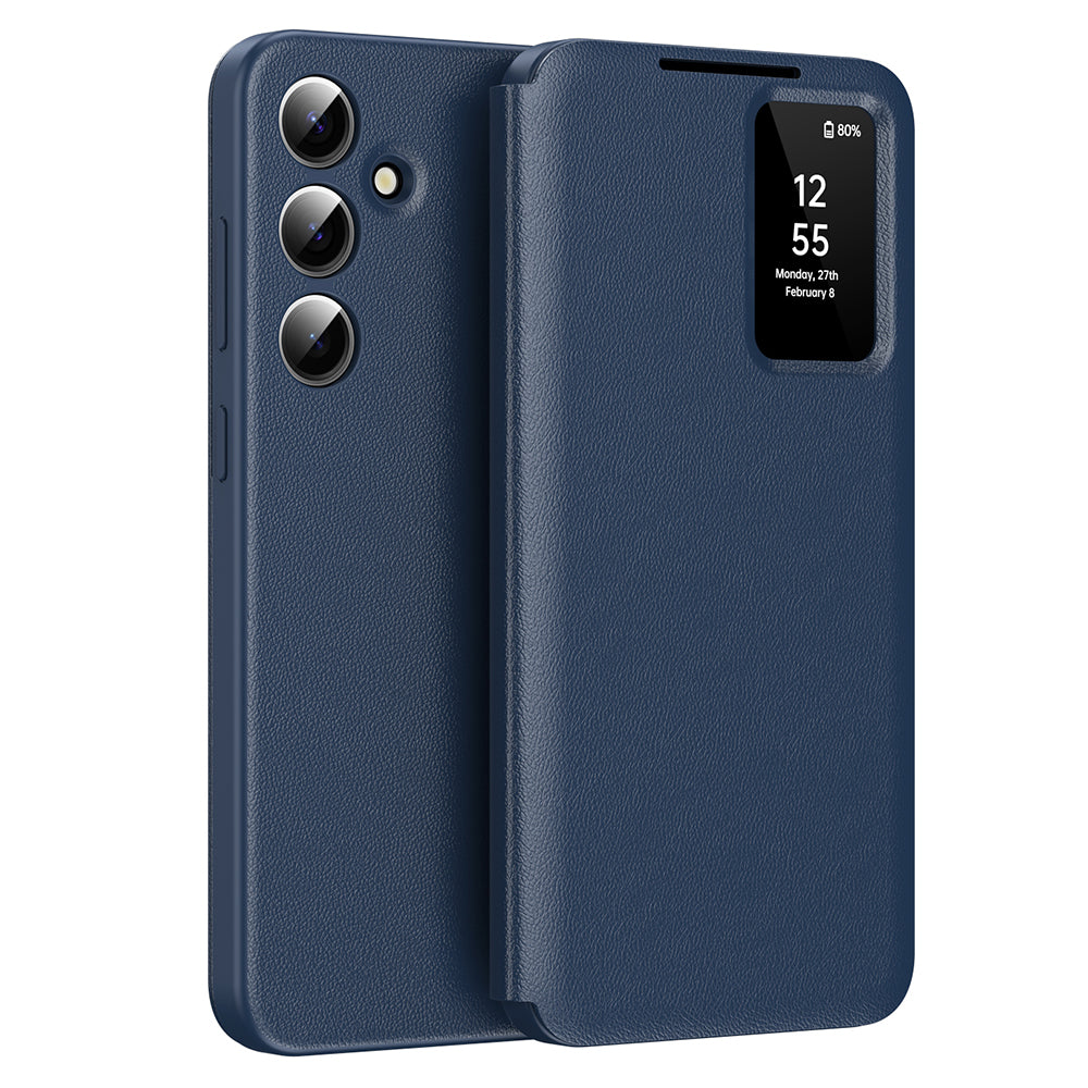 Deksel for Samsung Galaxy S24+ S926, Techsuit, SmartView, Blå