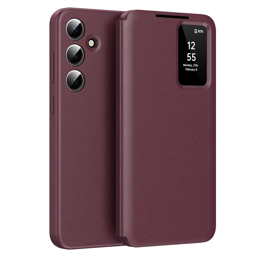Deksel for Samsung Galaxy S24+ S926, Techsuit, SmartView, Rød