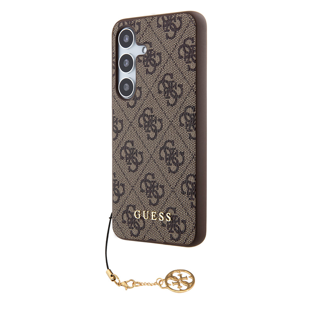 Deksel for Samsung Galaxy S24 S921, Guess, 4G Charm, Brun