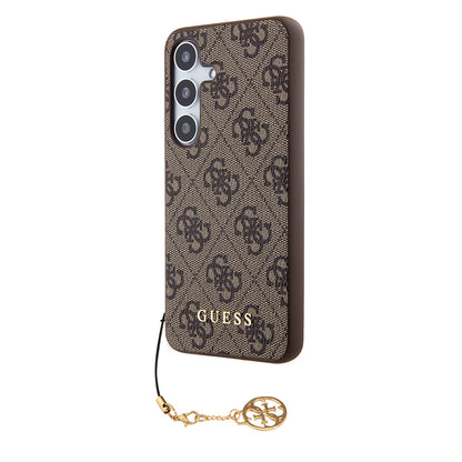 Deksel for Samsung Galaxy S24 S921, Guess, 4G Charm, Brun