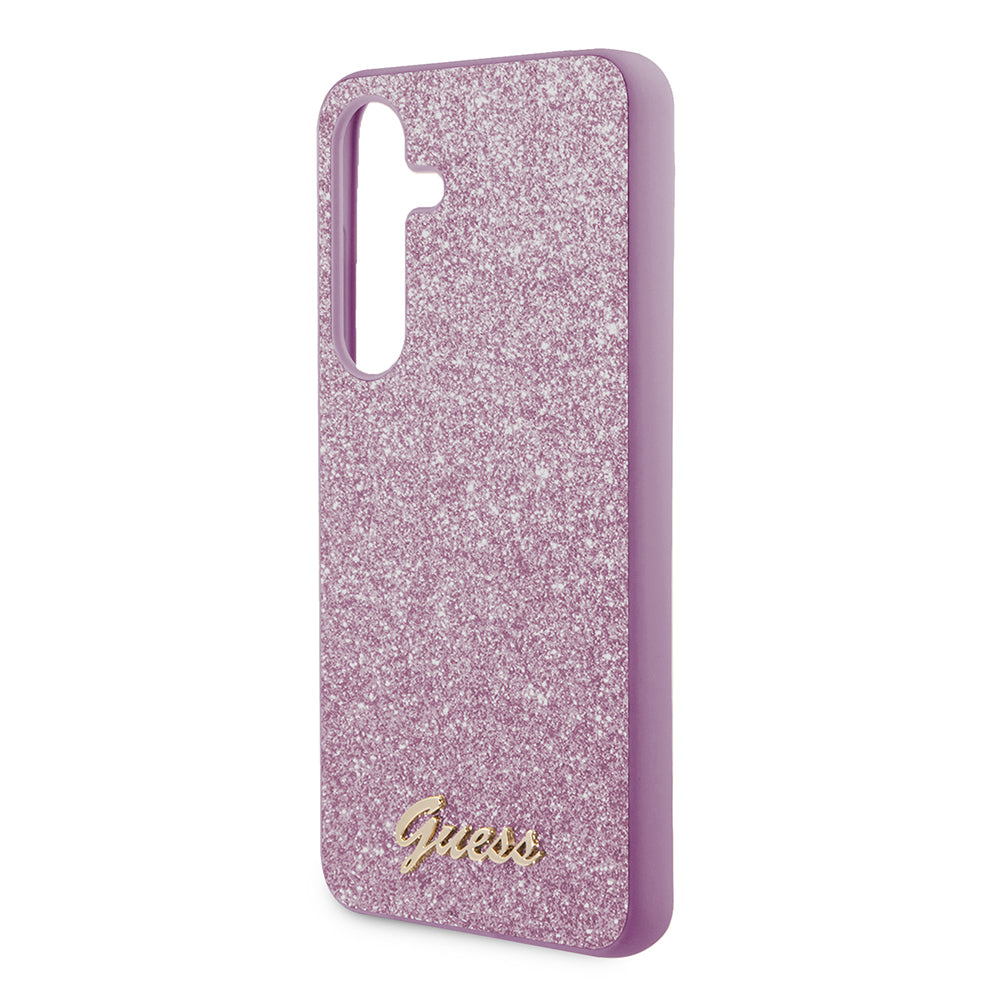 Deksel for Samsung Galaxy S24 S921, Guess, Glitter Script, Lilla