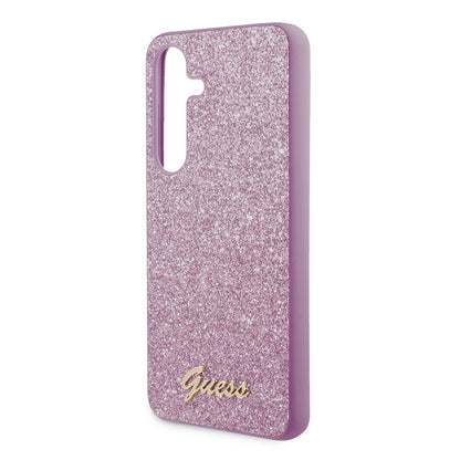 Deksel for Samsung Galaxy S24 S921, Guess, Glitter Script, Lilla