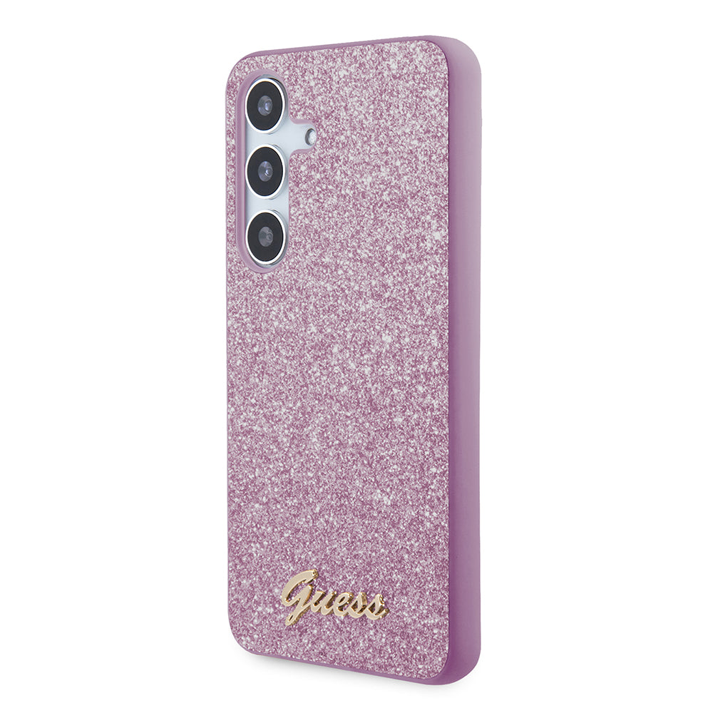 Deksel for Samsung Galaxy S24 S921, Guess, Glitter Script, Lilla
