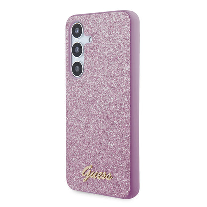 Deksel for Samsung Galaxy S24 S921, Guess, Glitter Script, Lilla