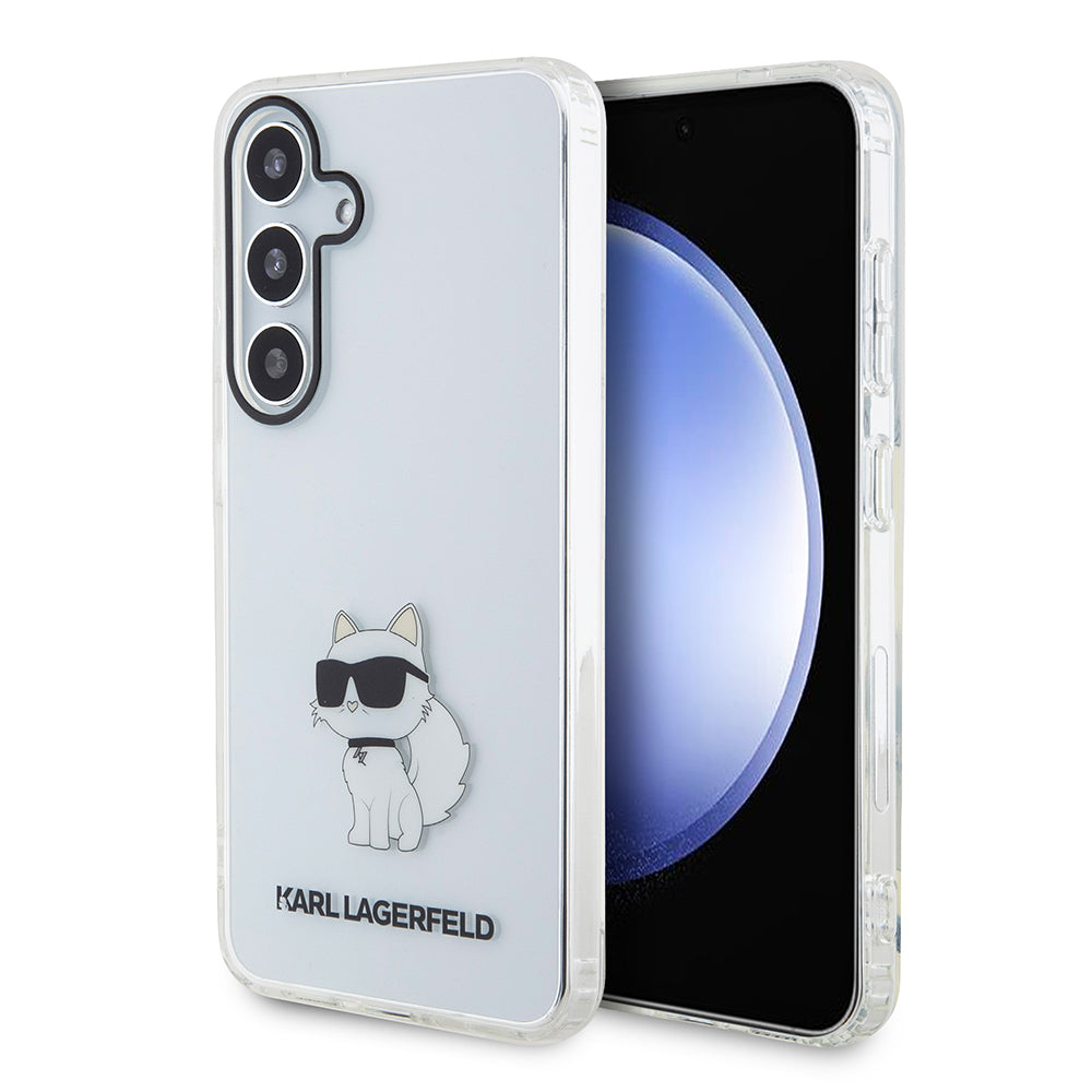 Deksel for Samsung Galaxy S24 S921, Karl Lagerfeld, IML Luxury Choupette, Gjennomsiktig