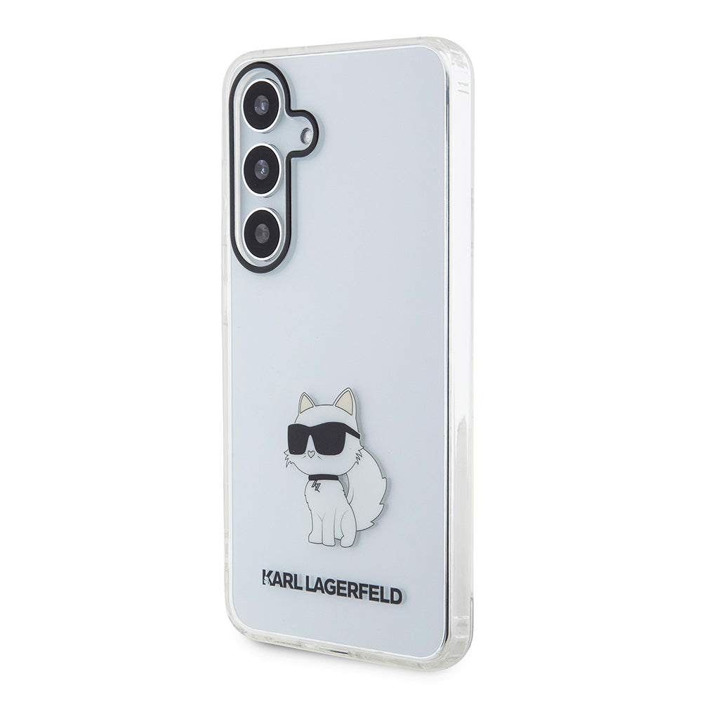 Deksel for Samsung Galaxy S24 S921, Karl Lagerfeld, IML Luxury Choupette, Gjennomsiktig
