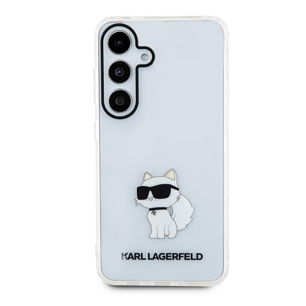 Deksel for Samsung Galaxy S24 S921, Karl Lagerfeld, IML Luxury Choupette, Gjennomsiktig