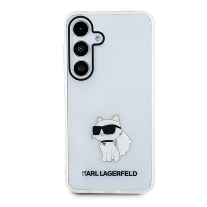 Deksel for Samsung Galaxy S24 S921, Karl Lagerfeld, IML Luxury Choupette, Gjennomsiktig