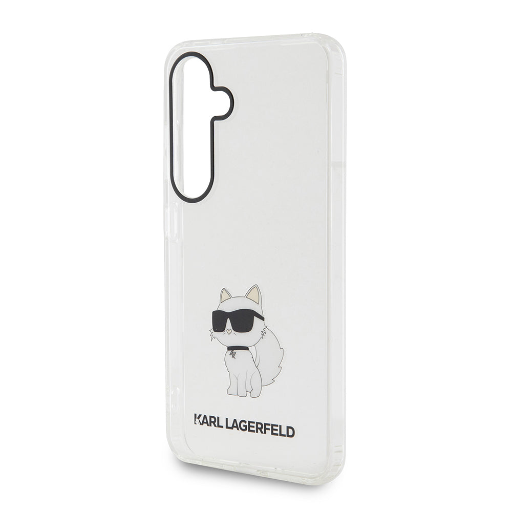 Deksel for Samsung Galaxy S24 S921, Karl Lagerfeld, IML Luxury Choupette, Gjennomsiktig