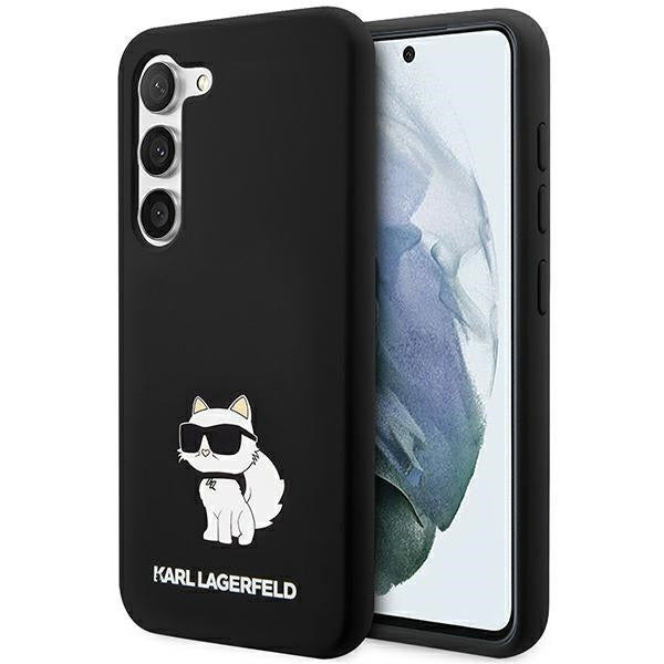 Deksel for Samsung Galaxy S24 S921, Karl Lagerfeld, Silicone Choupette NFT, Svart