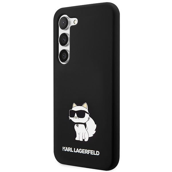 Deksel for Samsung Galaxy S24 S921, Karl Lagerfeld, Silicone Choupette NFT, Svart